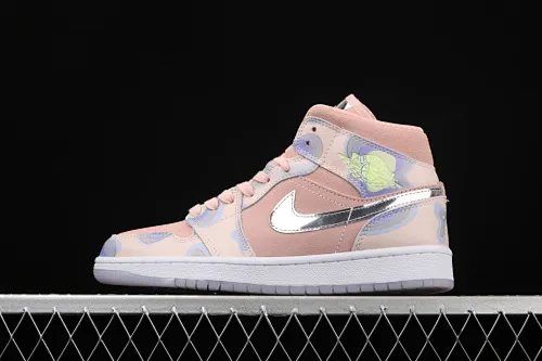 All categories Air Jordan Jordan series basketball shoes Air Jordan 1 Mid Air Jordan 1 Mid AJ1 Joe 1 China silver powder CW6008-600